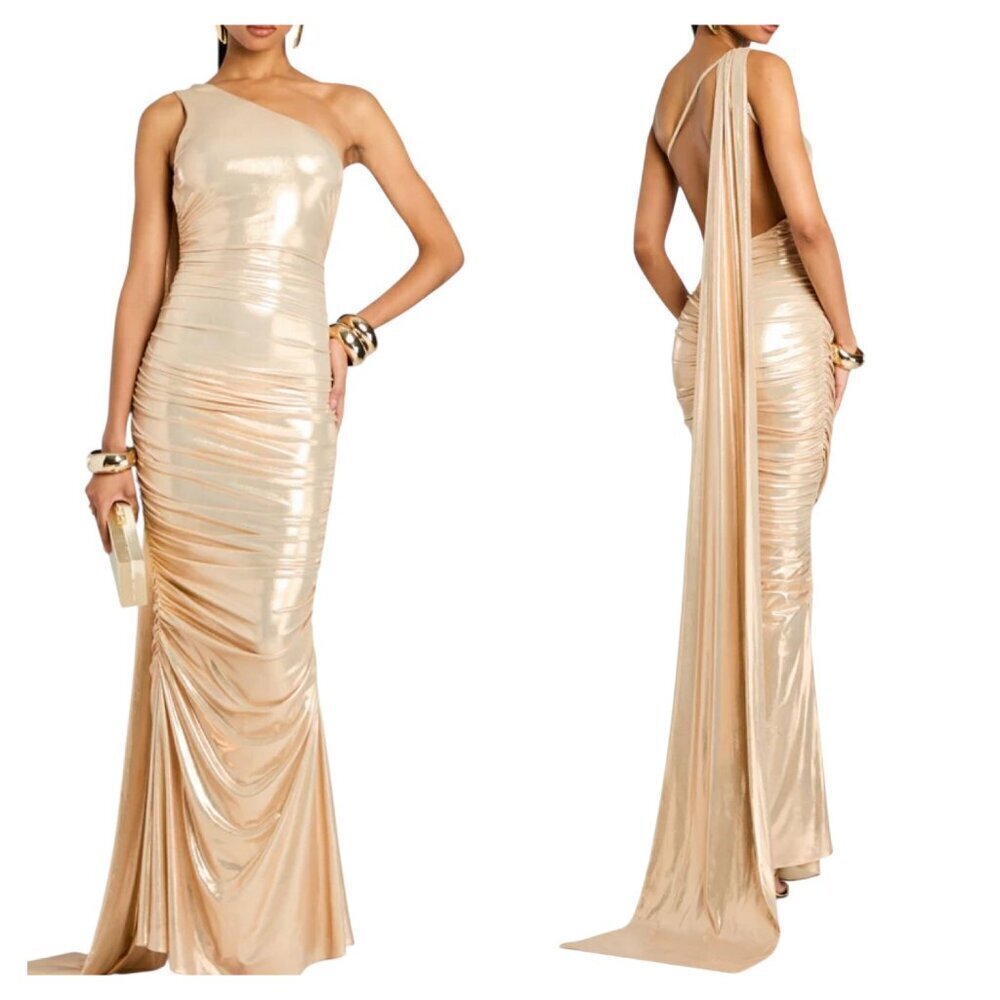 Retrofete Shannon Dress Latte XS Stretchy Bodycon NWT $698